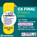 [Updated] CA Final New Syllabus All Subjects Combo for Sep 2025/ Jan 2026
