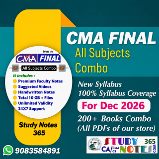 CMA Final New Syllabus All Subjects Combo for Dec 2026