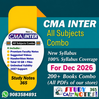 CMA Inter New Syllabus All Subjects Combo for Dec 2026