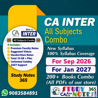 CA Inter New Syllabus All Notes Combo for Dec 2026