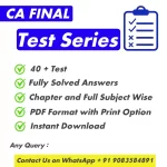 CA Final All Subjects Test Series