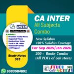 CA Inter New Syllabus All Notes Combo for Sep 2025/ Jan 2026