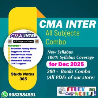 CMA Inter New Syllabus All Subjects Combo for Dec 2025