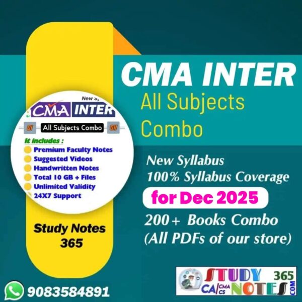 CMA Inter New Syllabus All Subjects Combo for Dec 2025